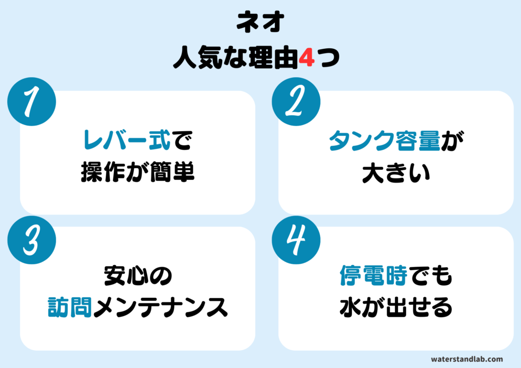 【メリット】ウォータースタンド「ネオ」が人気な理由4つ